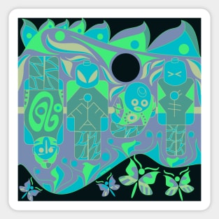 brick lego alien pattern ecopop Sticker